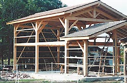 Construction d'un batiment en bois dans le Royans Vercors