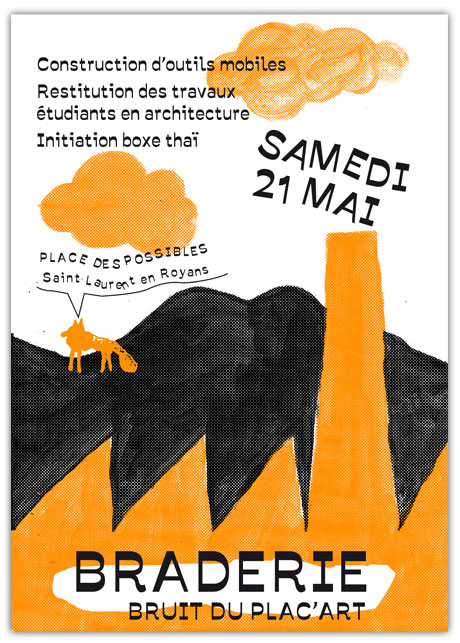 affiche braderie 2022 bruit du plac art